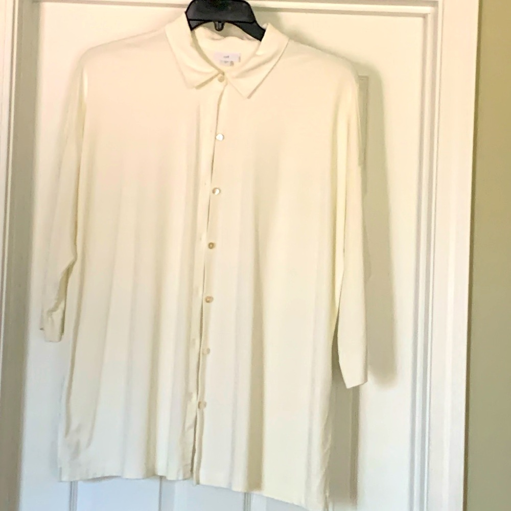 JJill off white blouse size XL